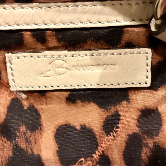 NWOT B. Makowski Ivory Sadie Tassel Shoulder Bag - Picture 11 of 13